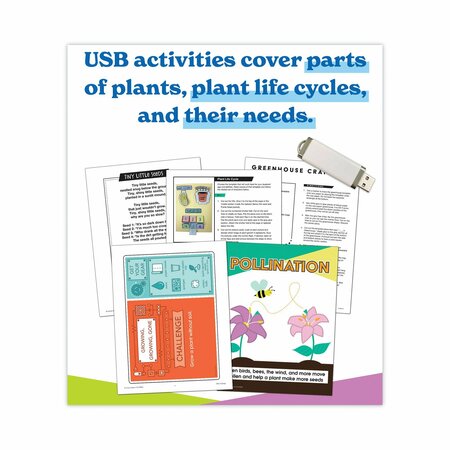 Carson Dellosa In a Flash USB, Plants, Ages 5-8, 191 Pages 109565